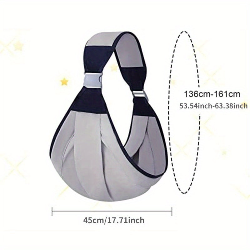 Cotton Baby Carrier Sling with Breathable Mesh, Ergonomic One Shoulder Baby Hip Holder for Newborns to Toddlers 0-3 Years, Adjustable Wrap for Infants up to 20.41 KG.