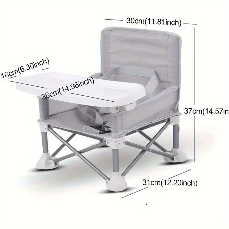 1pc Children's Folding Dining Chair, Portable, Detachable Plate, Suitable For Baby At Home Eating And Outdoor Picnic Dining Chair Easter Gift