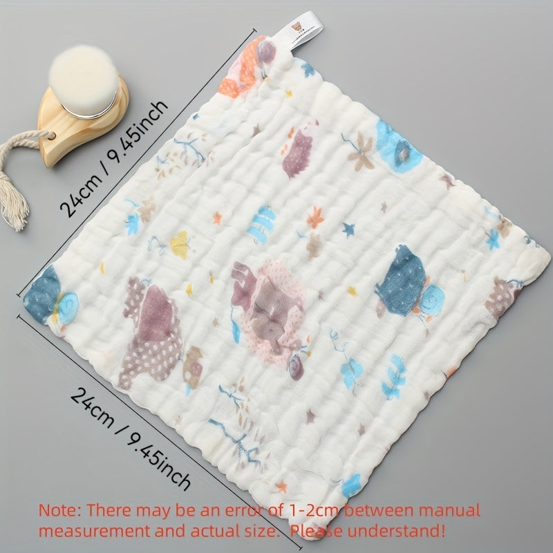 5pcs 30x30cm Cotton Soft Baby Towels, Baby Face Towels, Handkerchief, Bathing Feeding Face Washcloth, Wipe, Burp Cloths