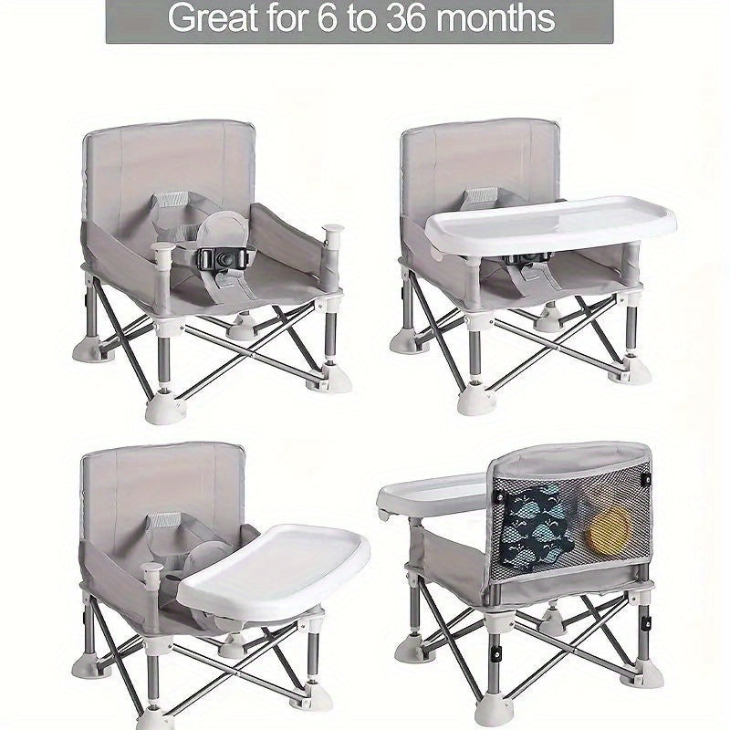 1pc Children's Folding Dining Chair, Portable, Detachable Plate, Suitable For Baby At Home Eating And Outdoor Picnic Dining Chair Easter Gift