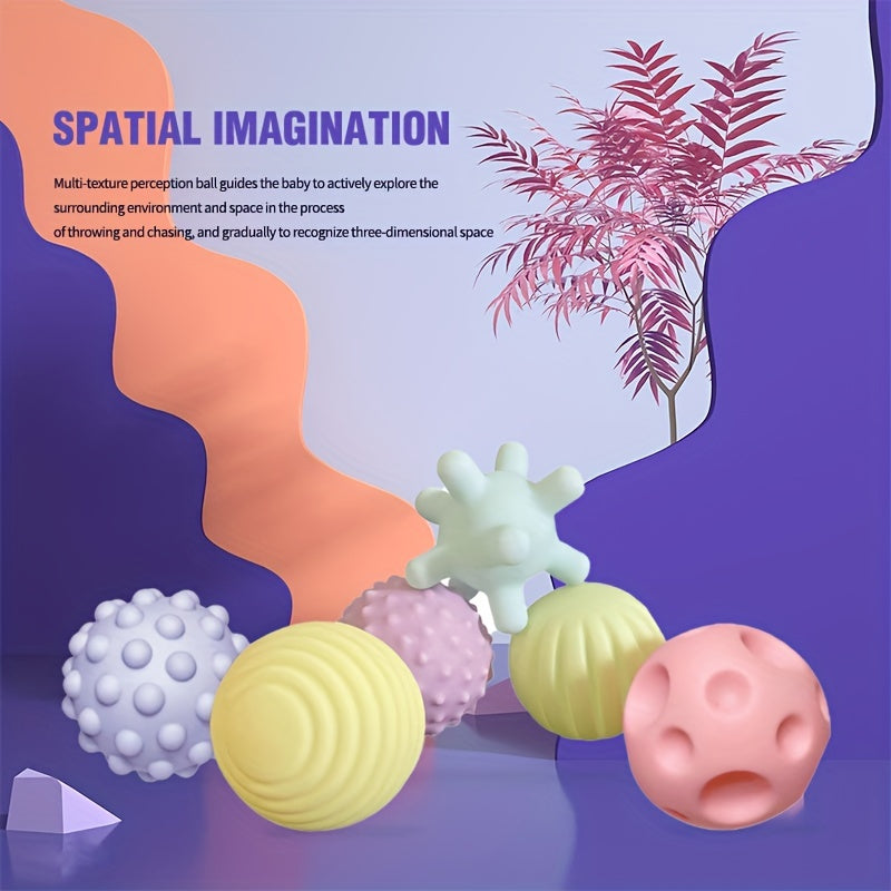 6pcs Sensory Balls for Babies - Soft Textured Hand Touch Massage Balls to Stimulate Your Child's Senses! Halloween thanksgiving Christmas gifts